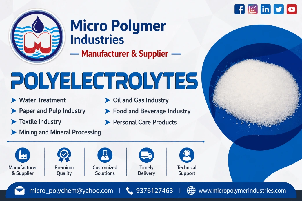 Micro Polymer Industries is a trusted Polyelectrolyte manufacturers in Rajasthan