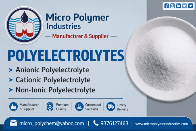 Micro Polymer Industries is a trusted Polyelectrolyte Supplier in Maharashtra