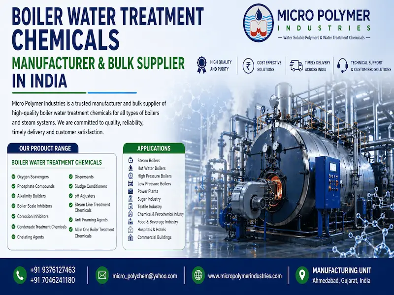 Micro Polymer Industries is a leading manufacturer and supplier of premium-quality Boiler Water Treatment Chemicals