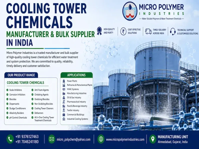 Micro Polymer Industries is a leading manufacturer and supplier of Cooling Tower Chemicals in Ahmedabad, Gujarat, India.