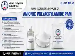 Anionic Polyacrylamide PAM for water treatment chemical supplier India