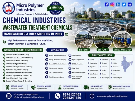 Chemical processing units often produce wastewater with high levels of suspended solids and impurities. Our water treatment chemicals help improve settling, flocculation, and sludge separation for more effective wastewater treatment.