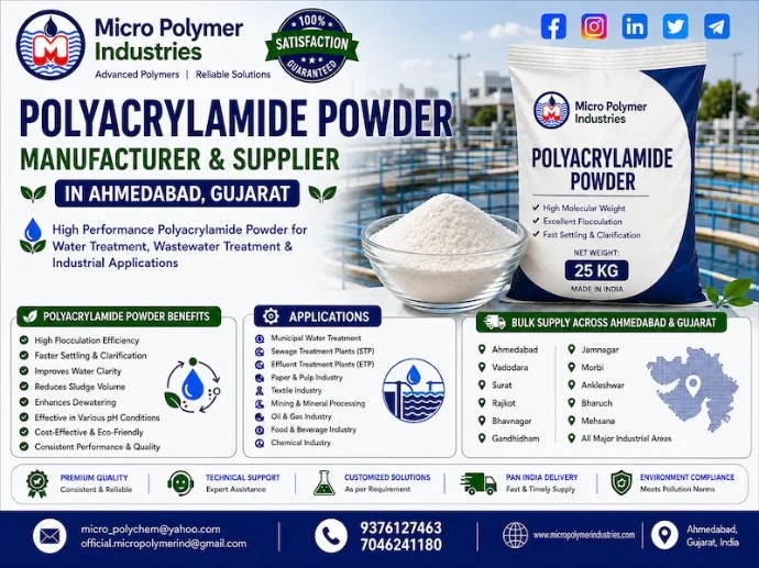 Polyacrylamide Powder Manufacturer & Supplier in Ahmedabad